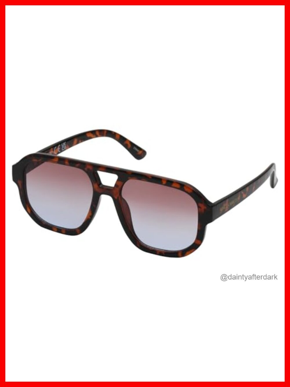 Plastic Aviator Sunglasses Full Frame 100% UV Protection